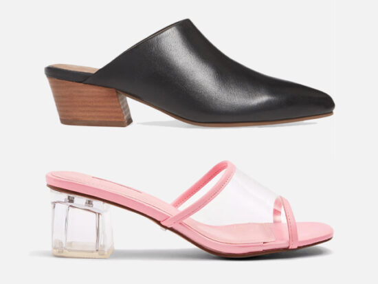 Seychelles Rendezvous Pointed Toe Mule and Topshop Dusty Pink Transparent Mules.