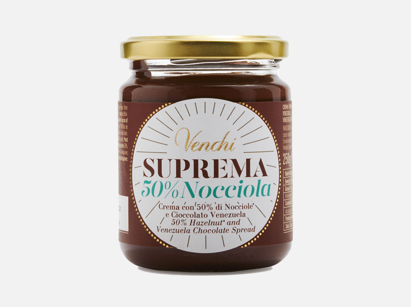 VENCHI SUPREMA HAZELNUT CHOCOLATE SPREAD.