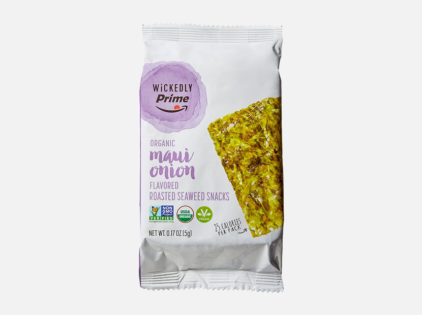 Wickedly Prime Organic Roasted Seaweed Snacks, Maui Onion Flavored.
